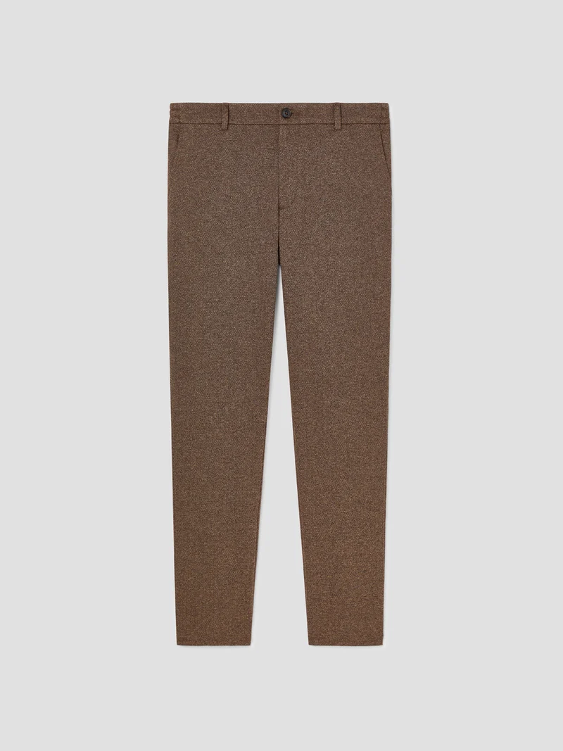 Pantalon slim à motif chevrons