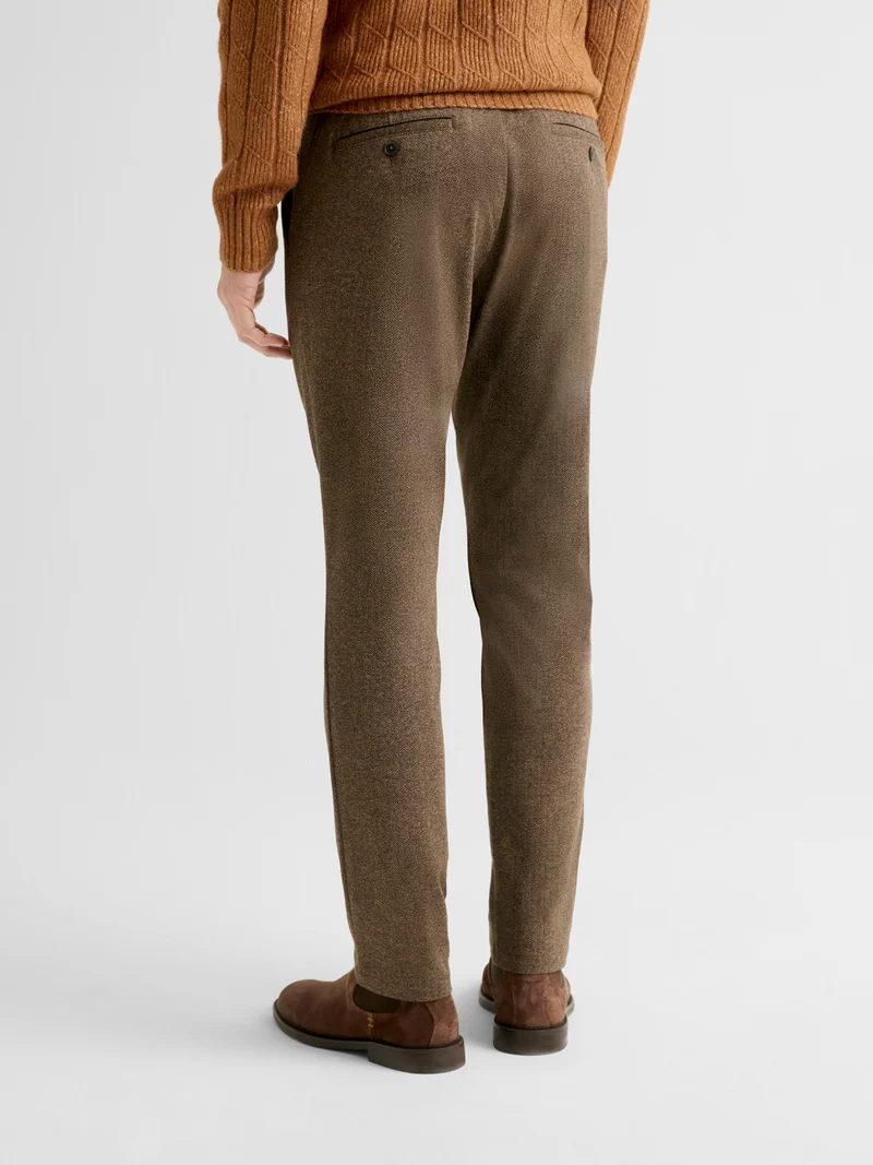 Pantalon slim à motif chevrons
