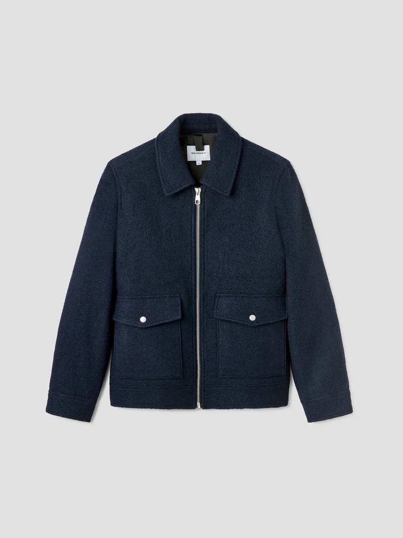Blouson regular esprit laine bouillie