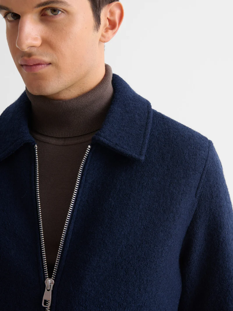 Blouson regular esprit laine bouillie