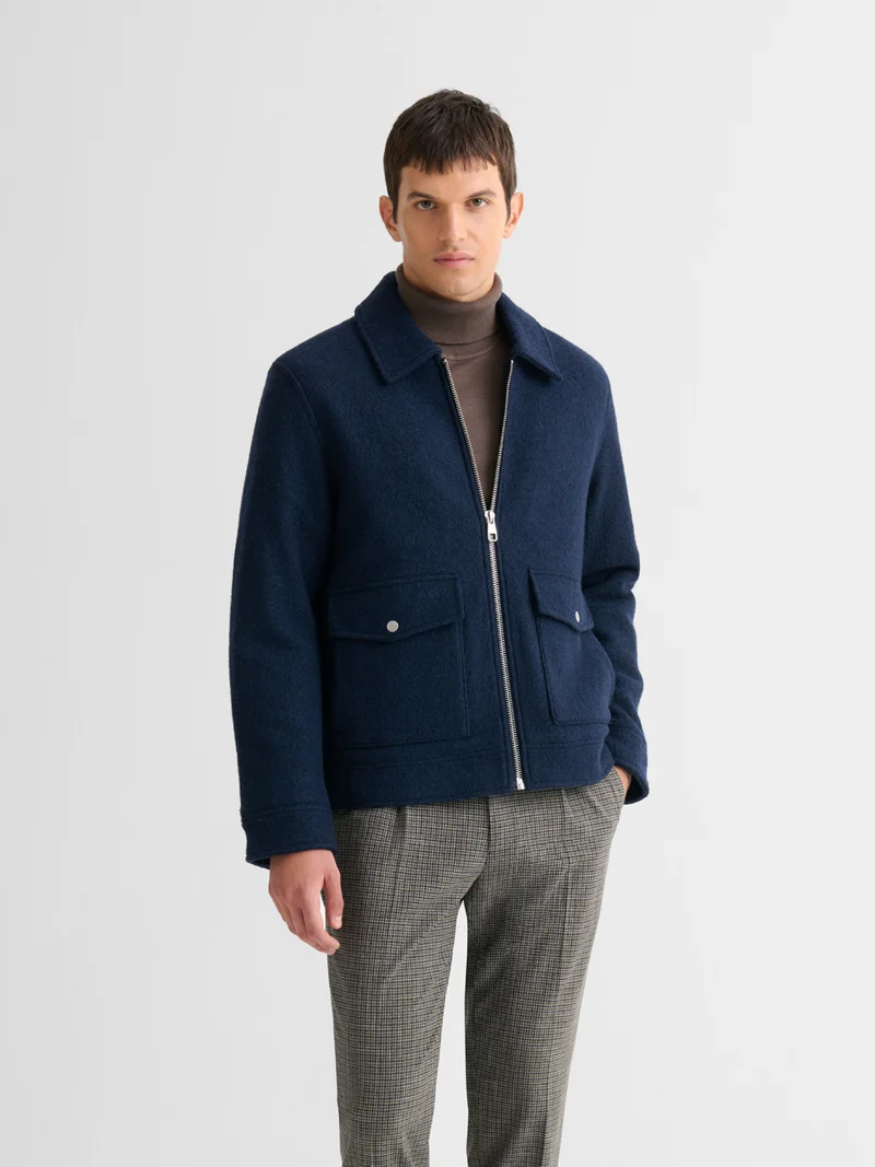 Blouson regular esprit laine bouillie