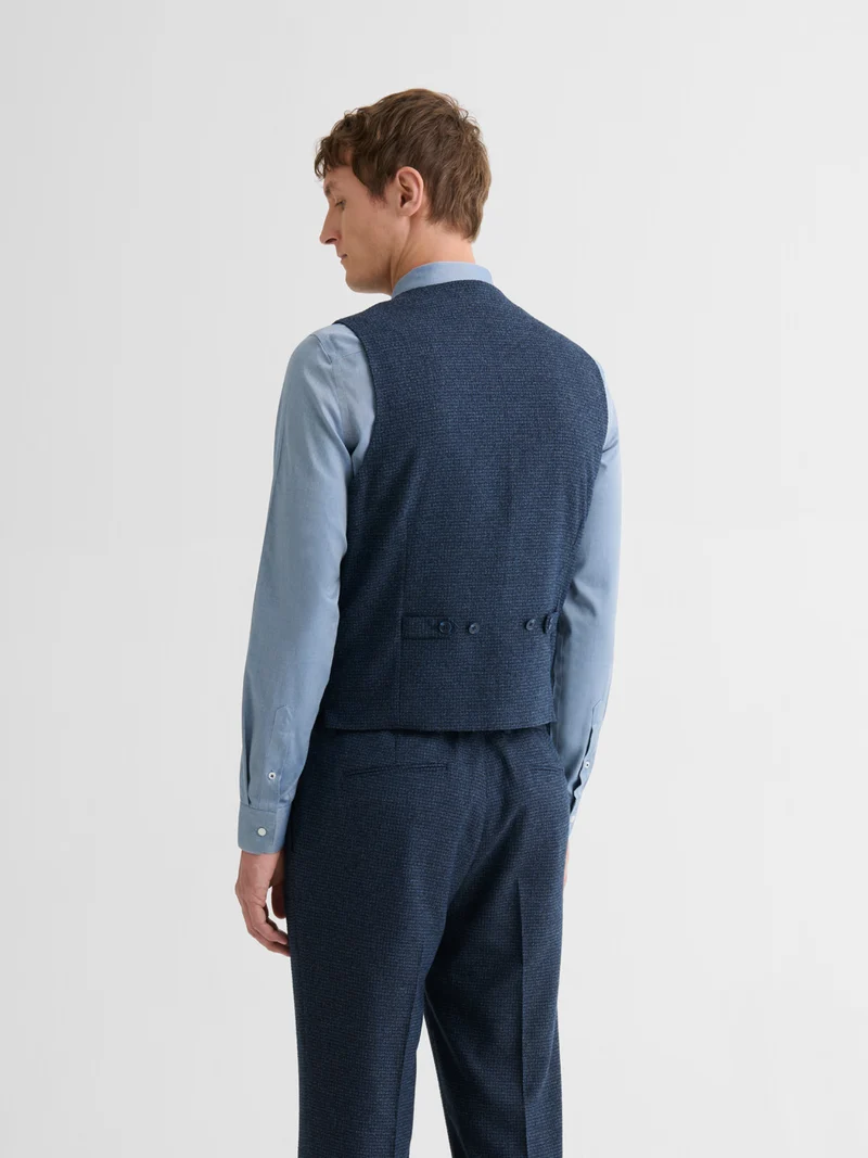 Gilet de costume stretch pied de puce