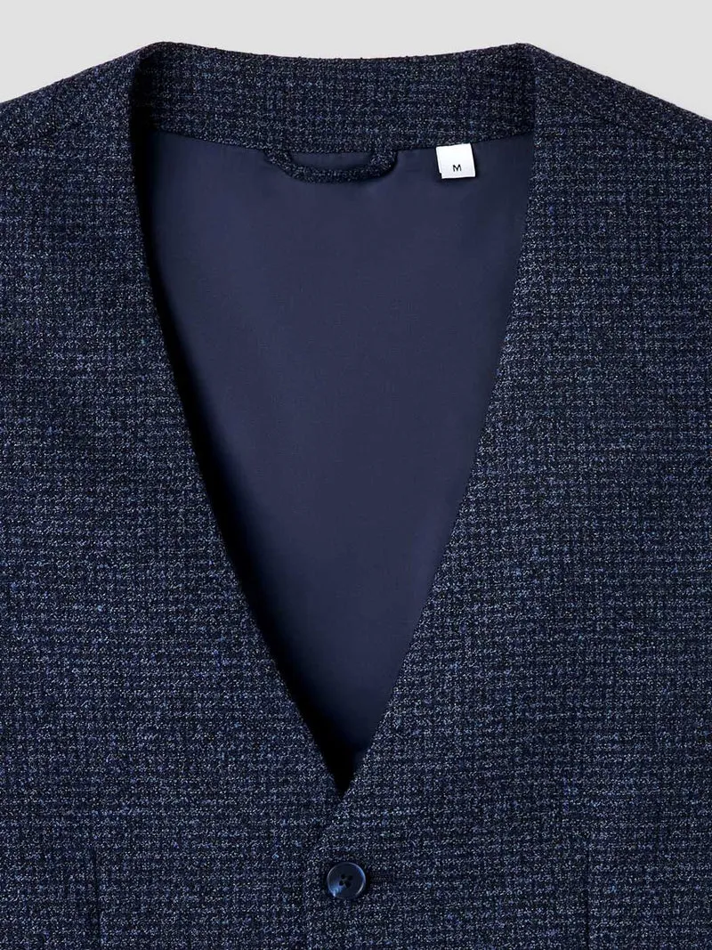 Gilet de costume stretch pied de puce