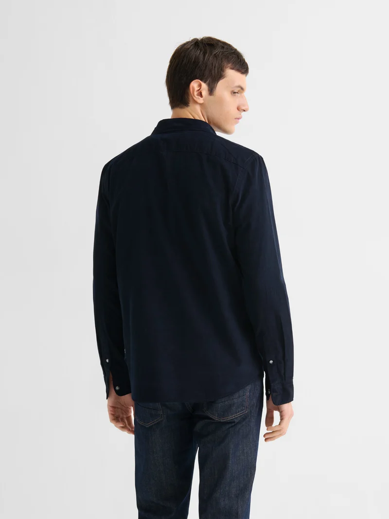 Chemise slim en velours
