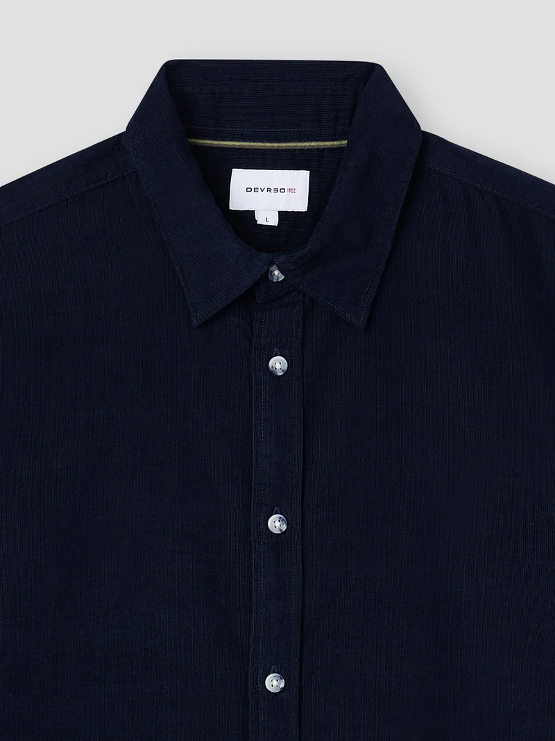 Chemise slim en velours