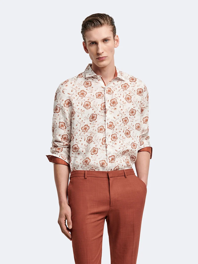 Chemise slim fleurie