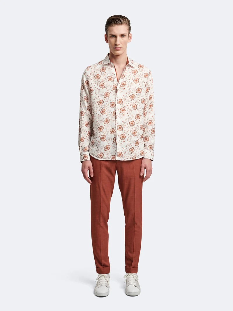 Chemise slim fleurie