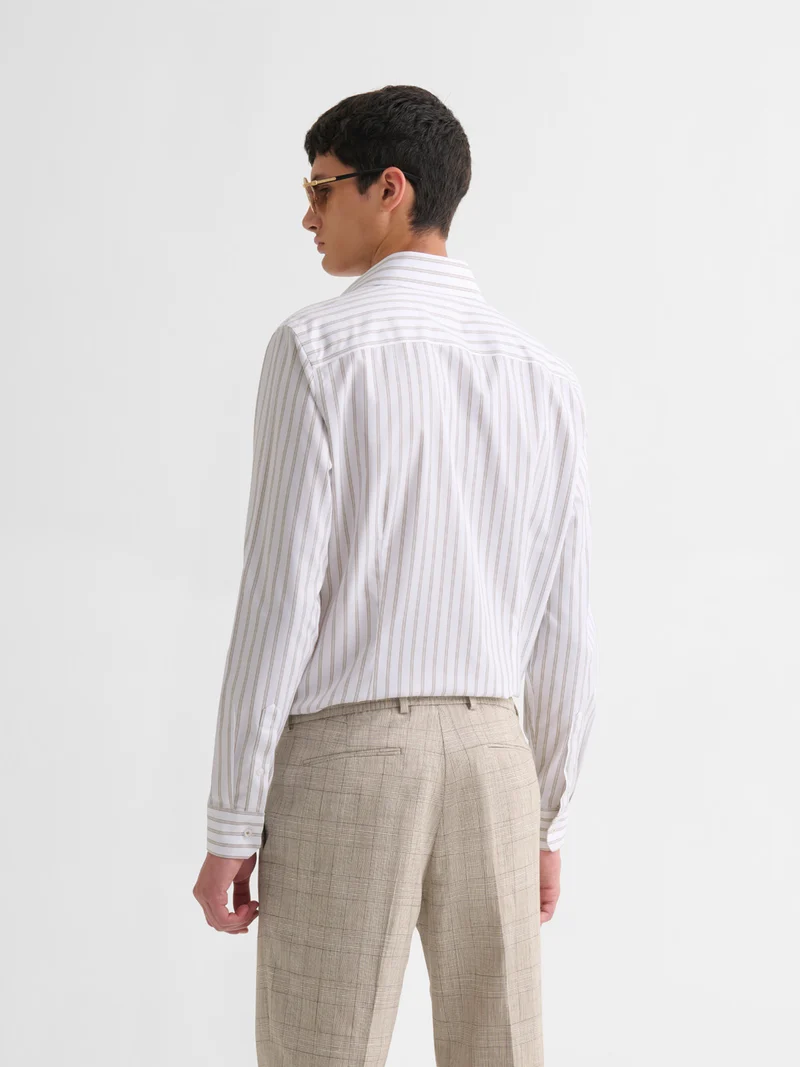 Chemise extraslim sans repassage rayée