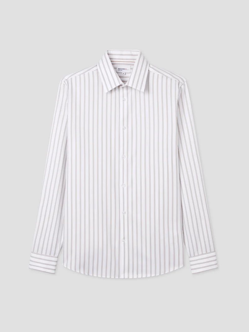 Chemise extraslim sans repassage rayée