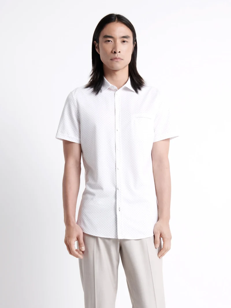Chemise infroissable fleurie
