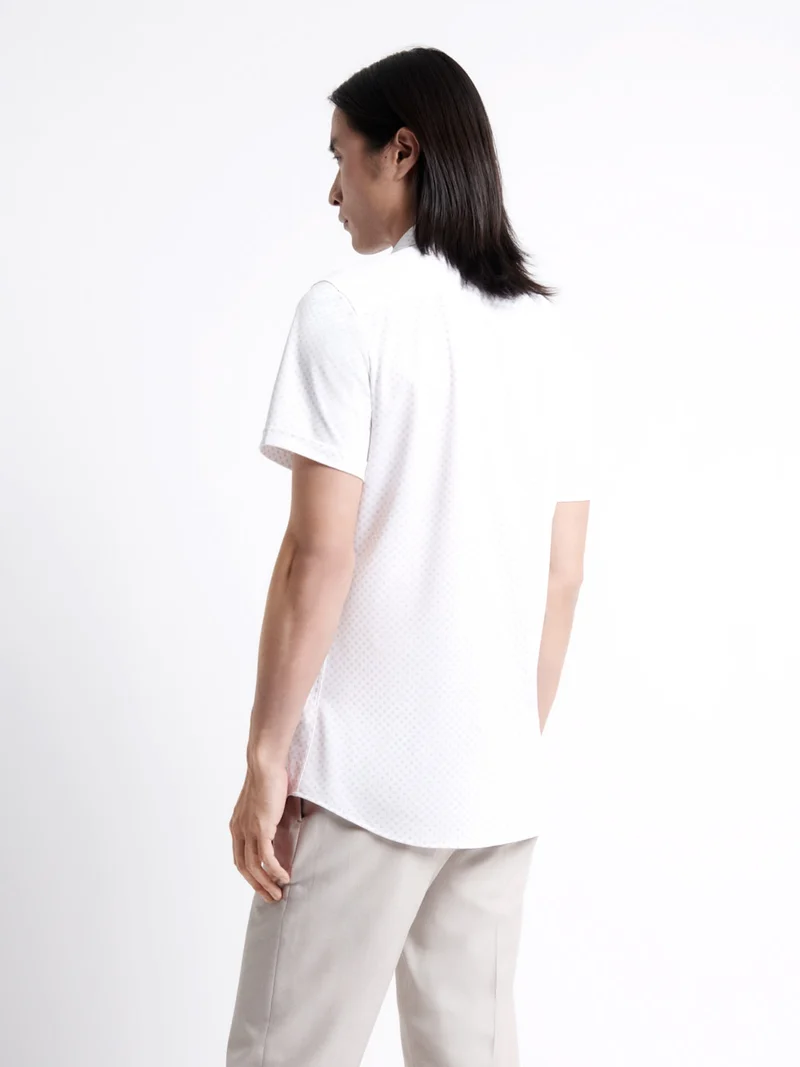 Chemise infroissable fleurie
