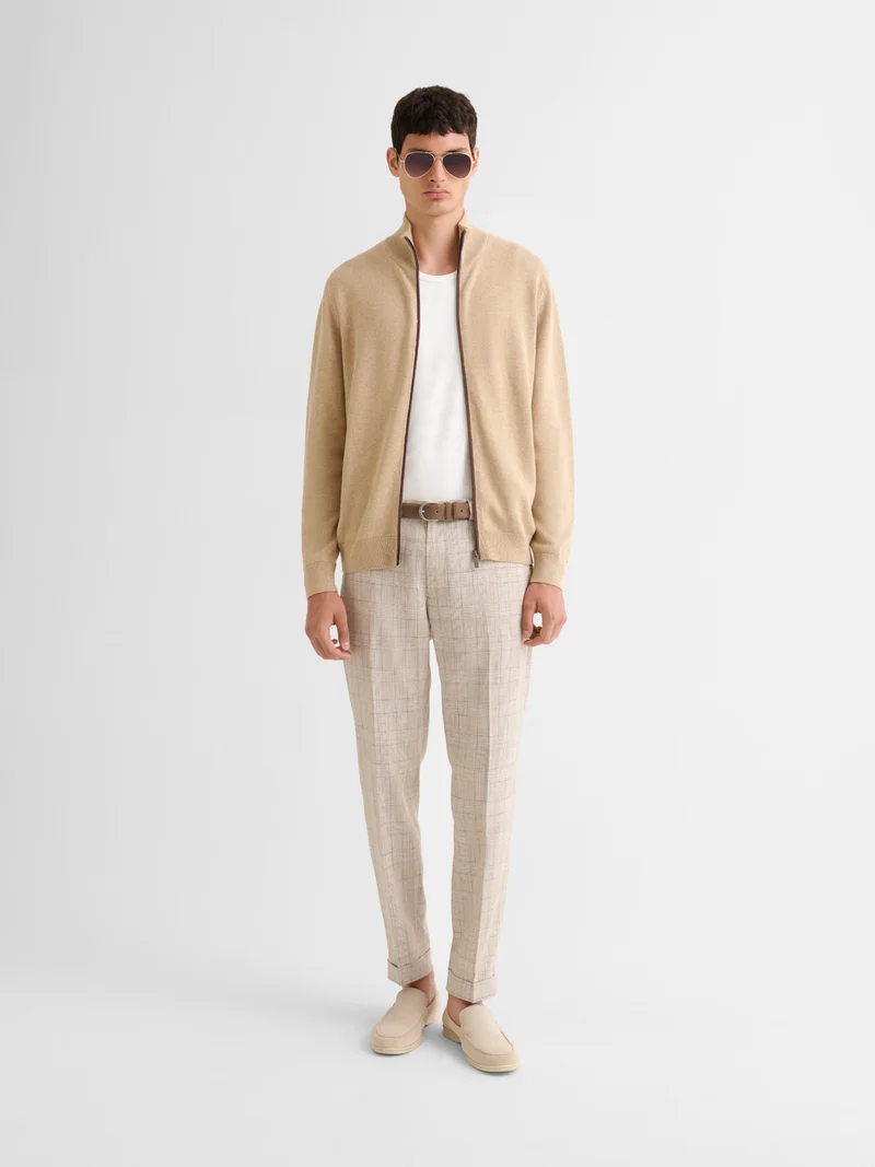 Cardigan zippé en coton biologique