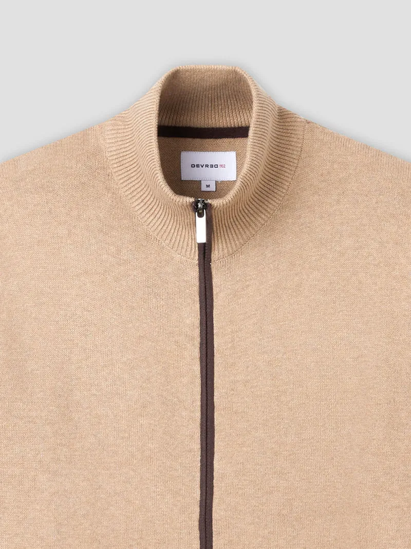 Cardigan zippé en coton biologique