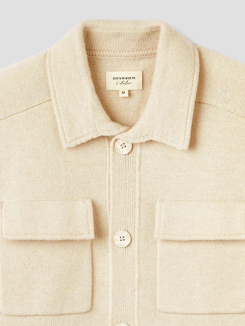 Cardigan jersey col chemise - L'atelier