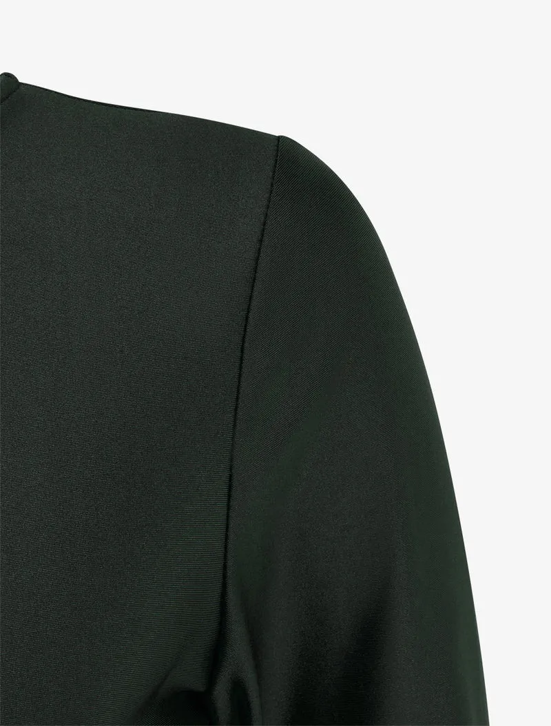Robe mi-longue à bijou métal - Noir