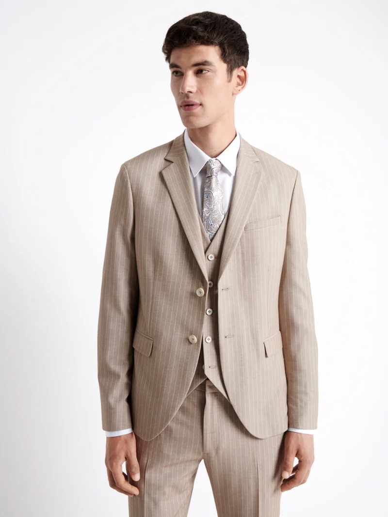 Veste de costume extraslim rayée