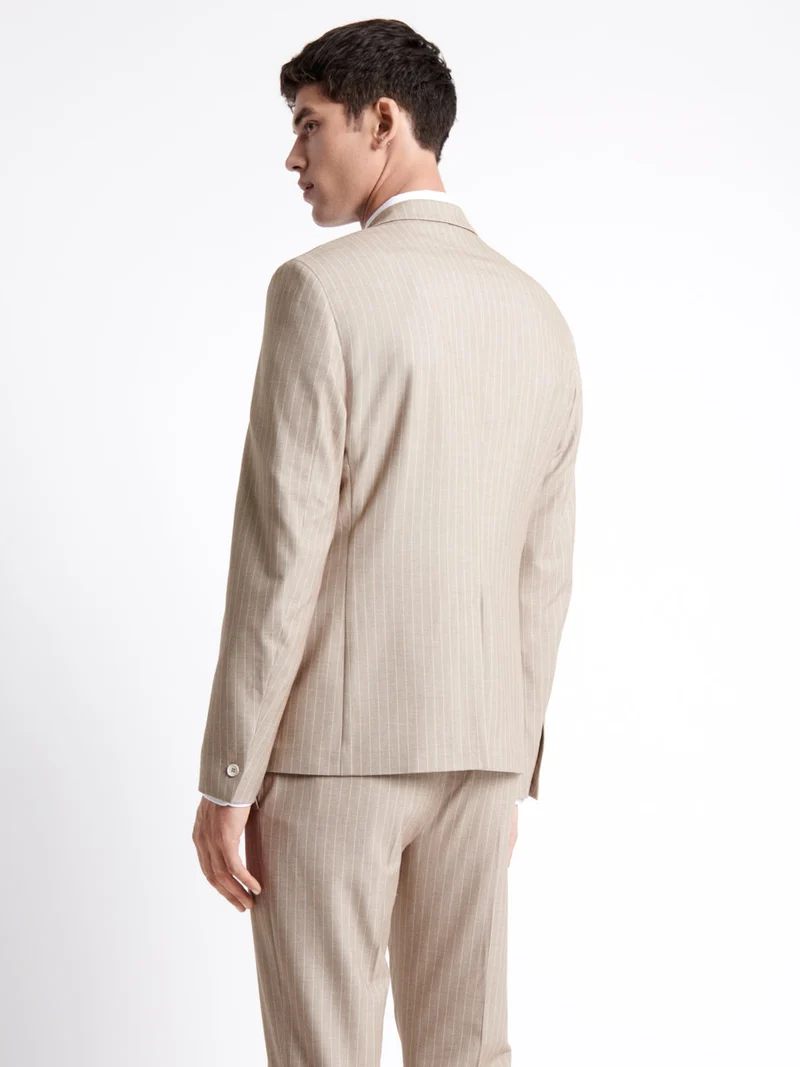 Veste de costume extraslim rayée