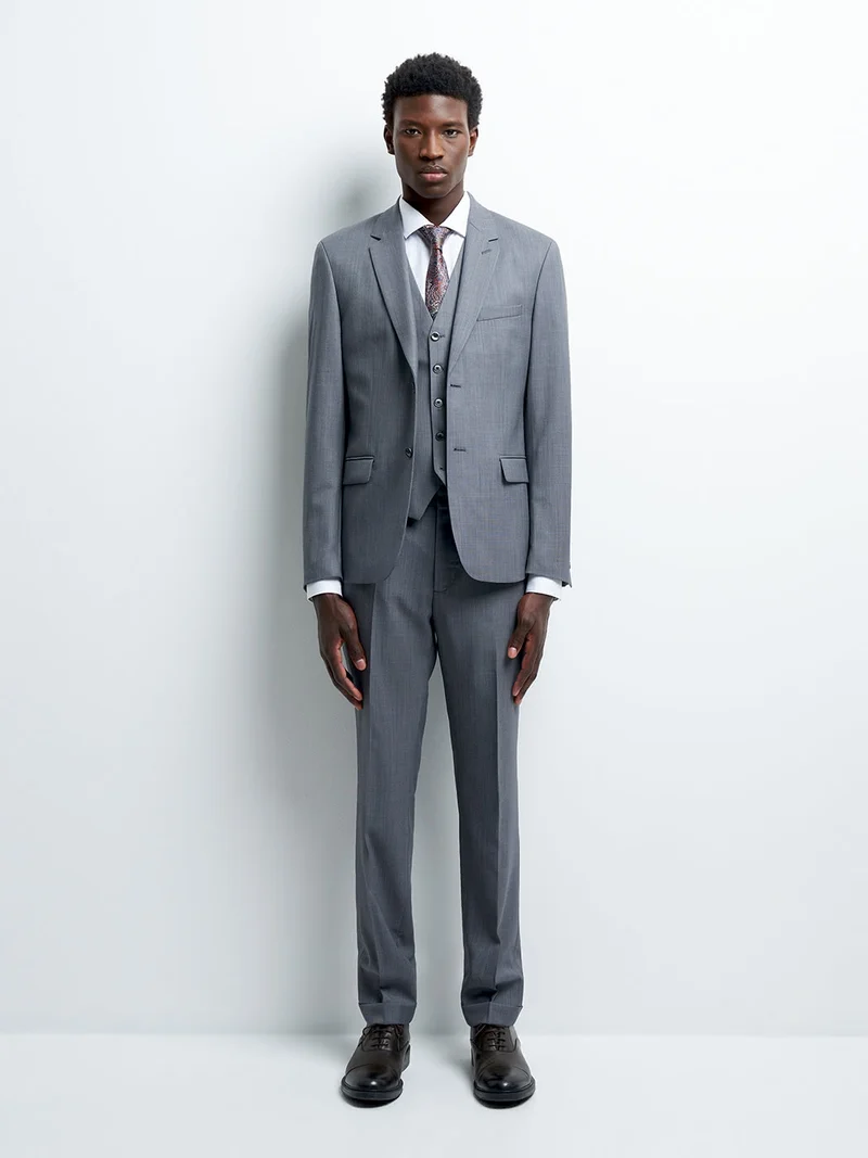 Veste coordonnable extra slim en laine