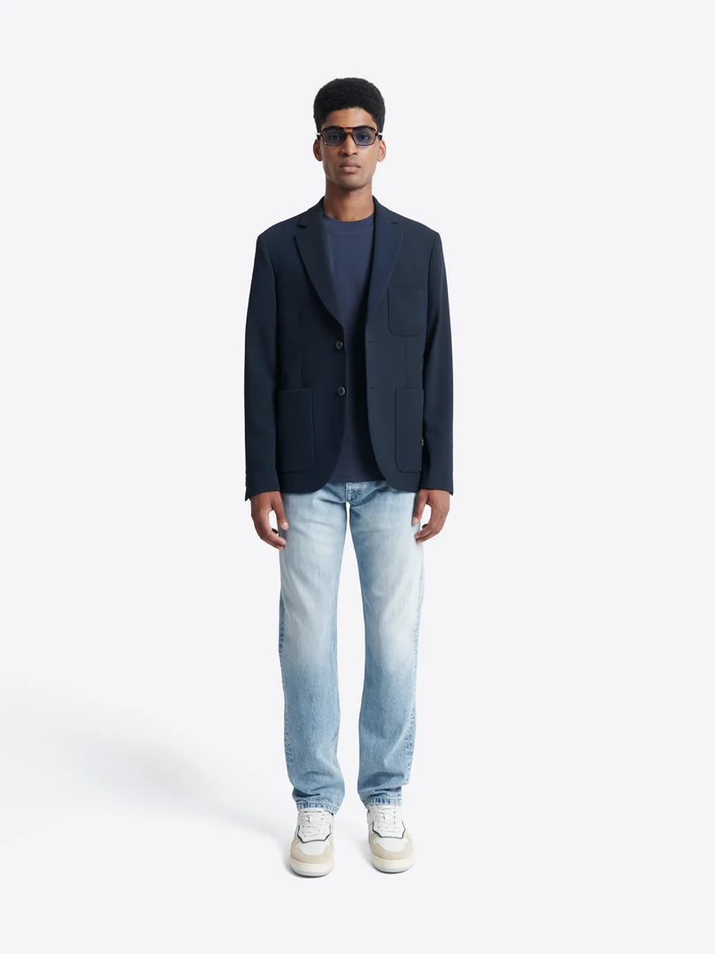 Veste de ville slim en seersucker