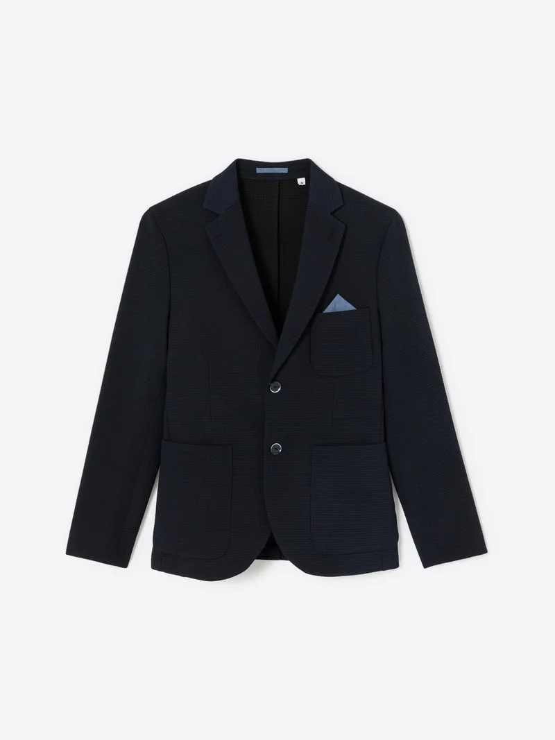 Veste de ville slim en seersucker