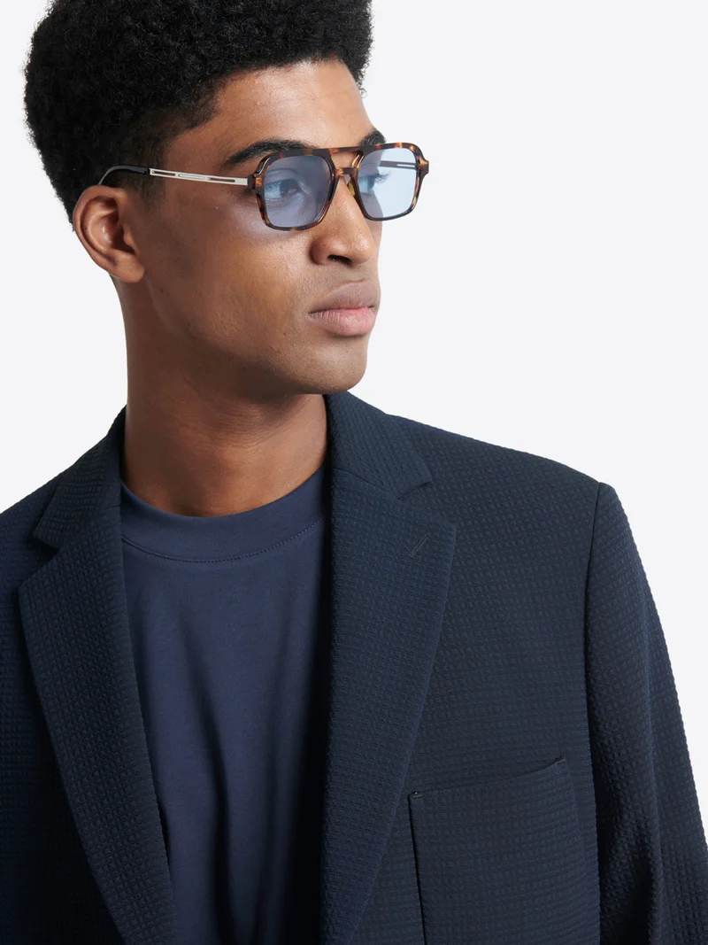 Veste de ville slim en seersucker
