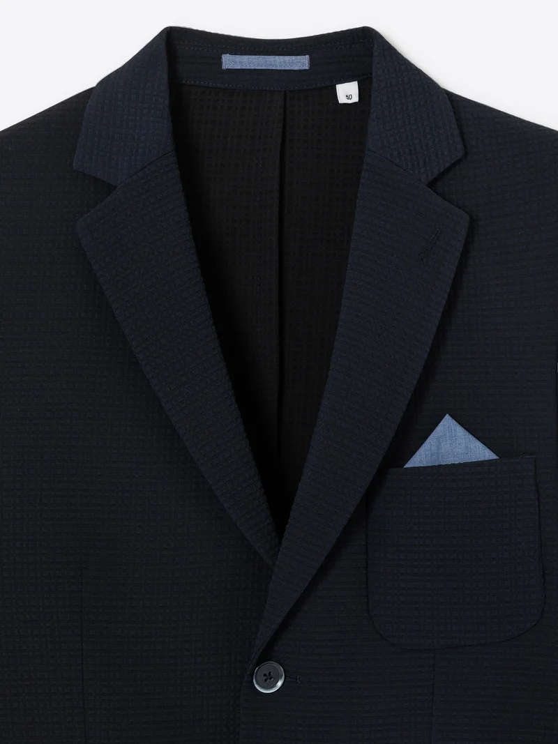 Veste de ville slim en seersucker