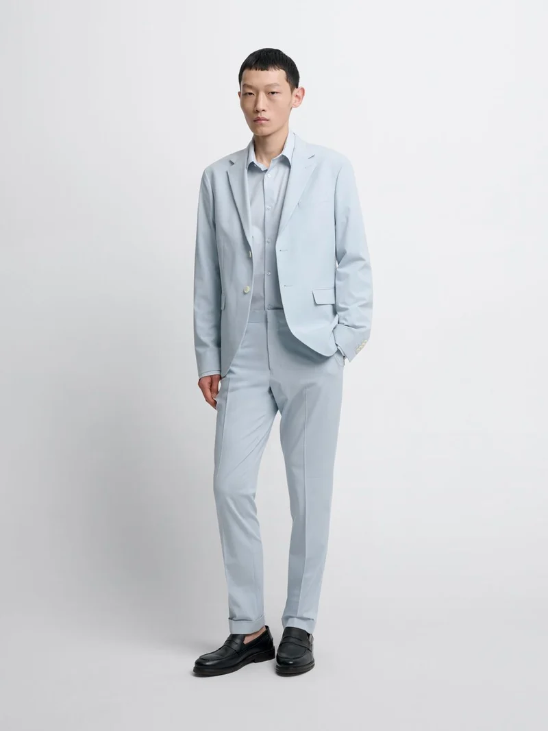 Costume 3 pièces slim bleu clair