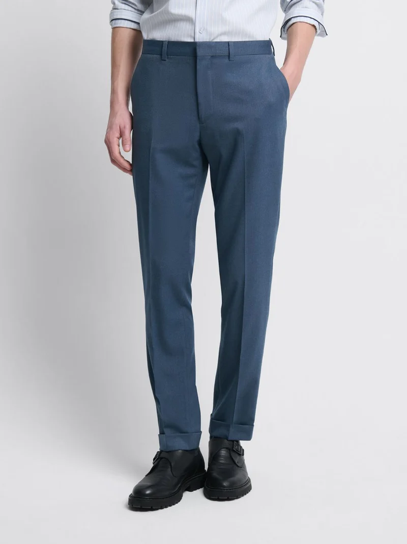 Costume 2 pièces slim bleu gris