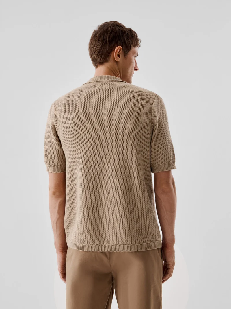 Chemise boutonnée jeux de points