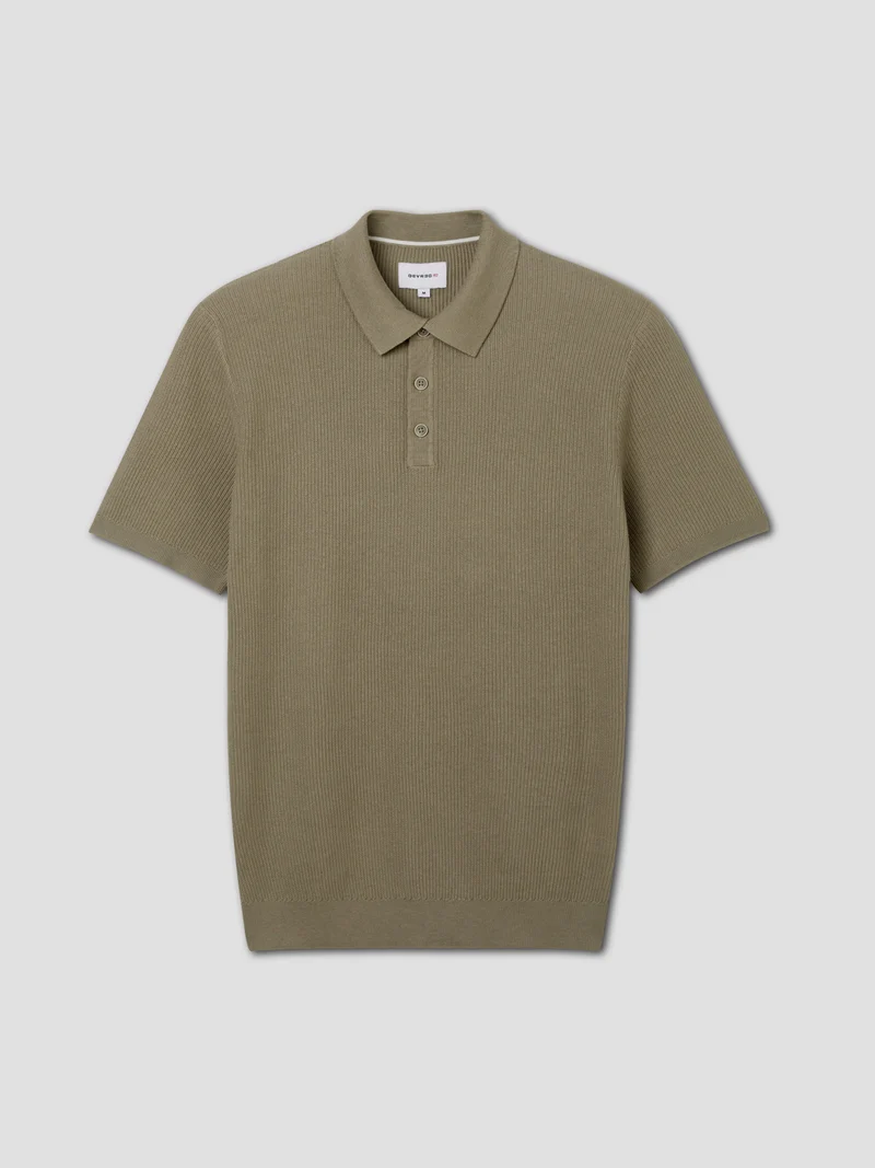 Polo col boutonné jeux de points