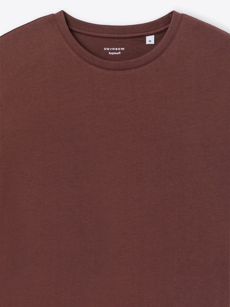 T-shirt col rond en coton Supima®
