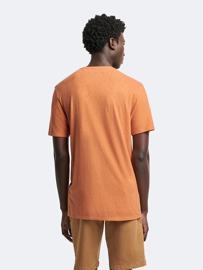 T-shirt col rond en coton à motif