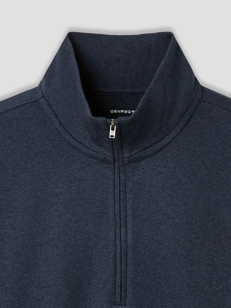 Sweat col zippé chiné