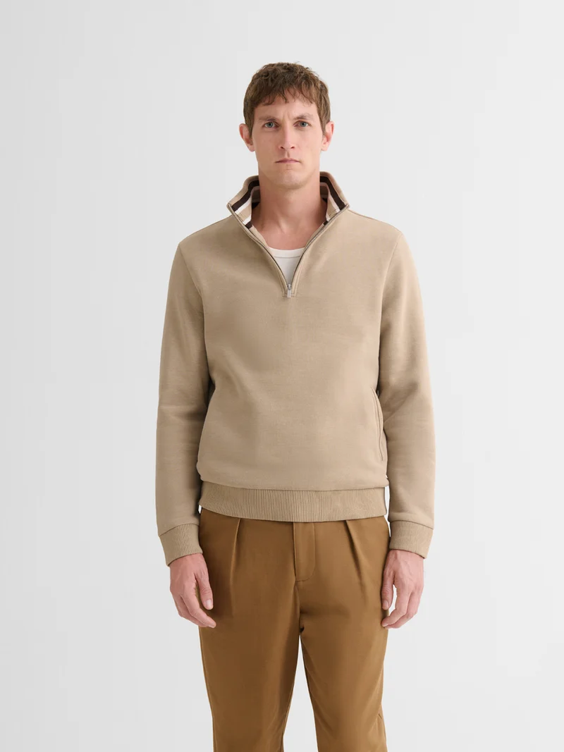 Sweat col zippé regular