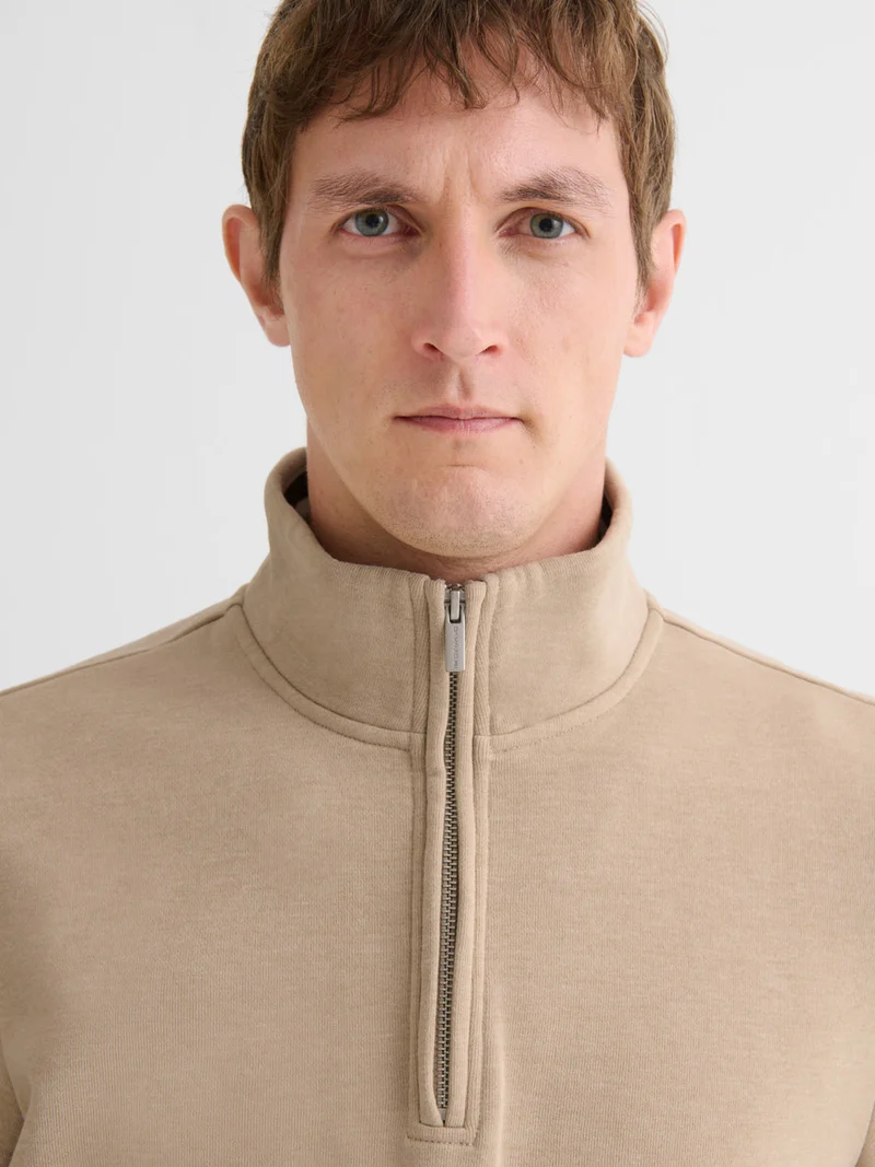 Sweat col zippé regular