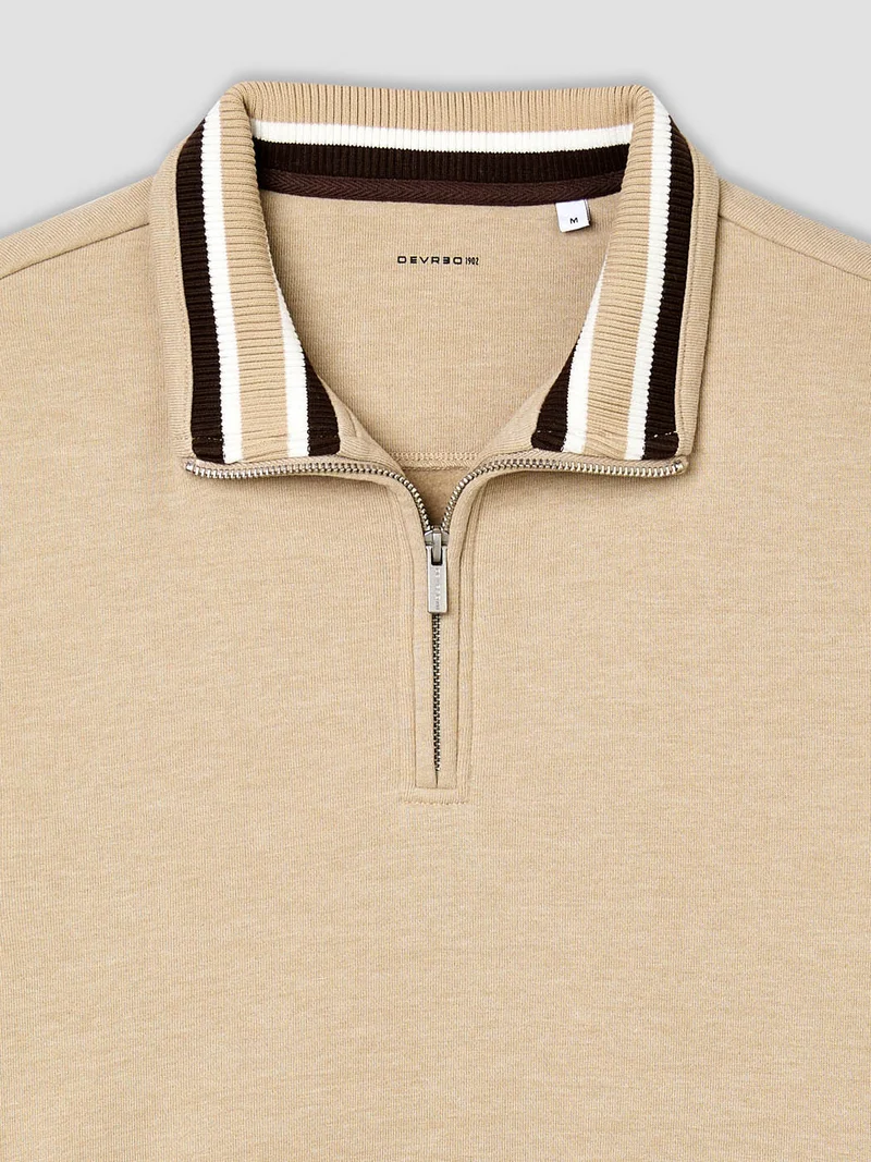 Sweat col zippé regular
