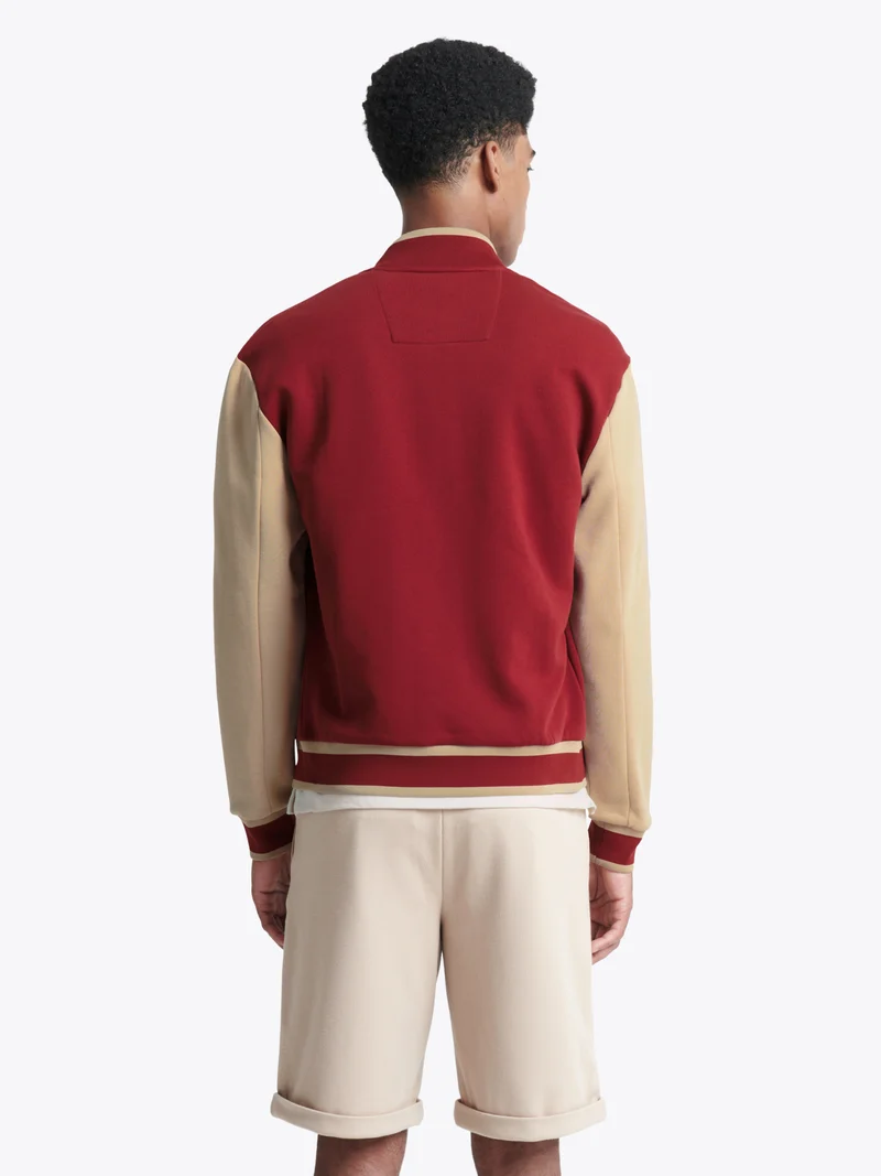 Veste americaine à col teddy en coton