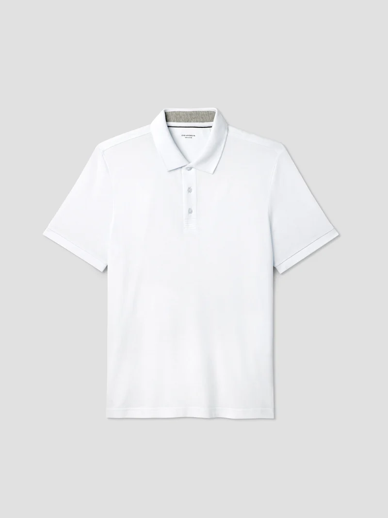 Polo boutonné en coton