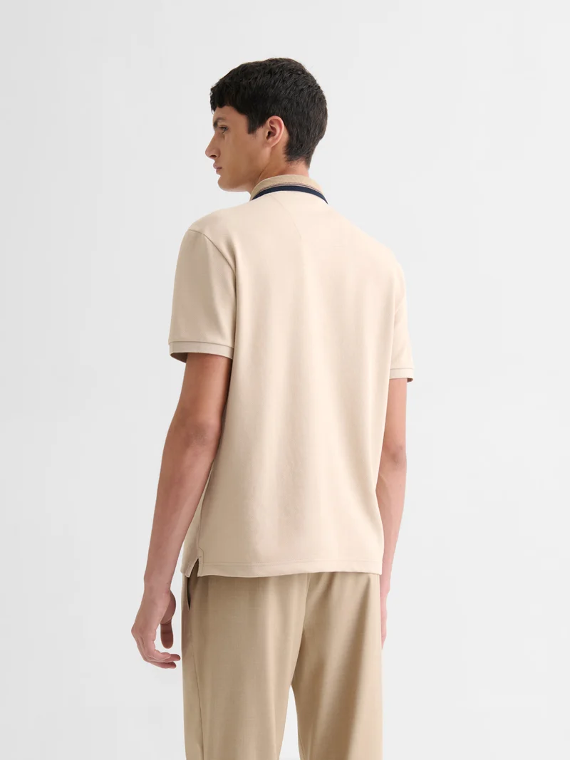 Polo boutonné piqué