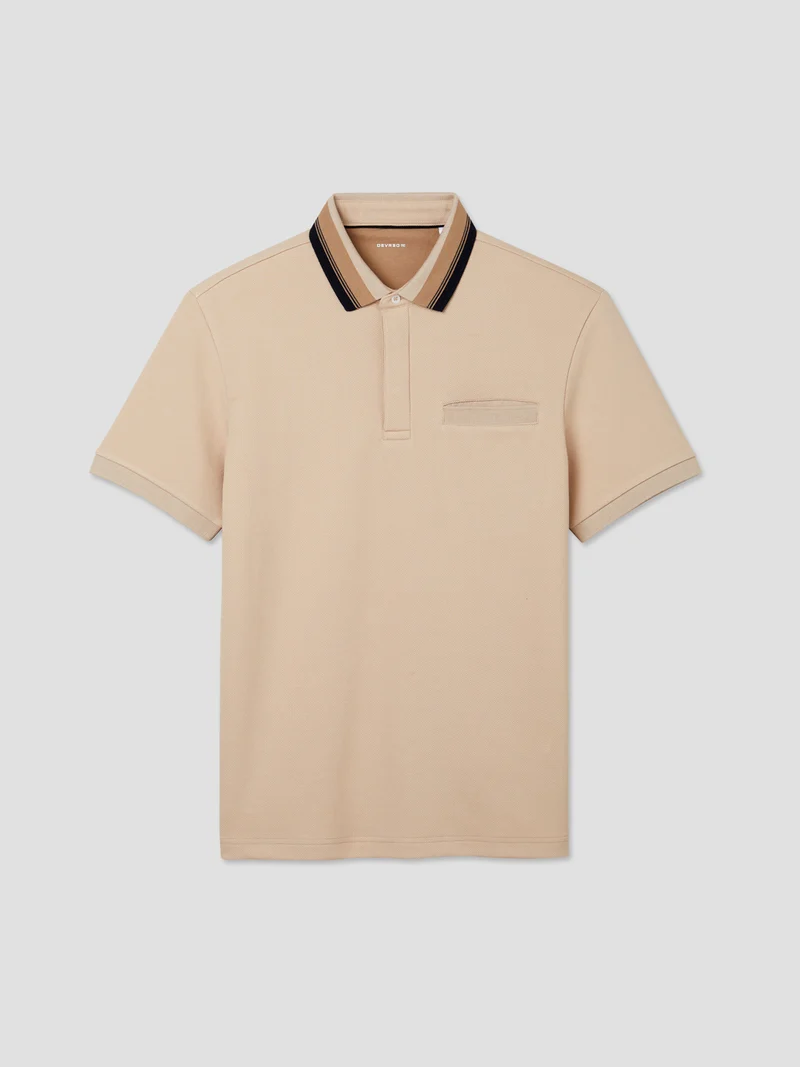 Polo boutonné piqué