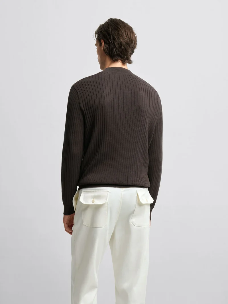 Pull col V en coton - L'atelier
