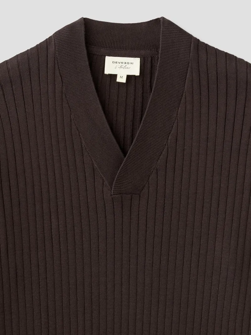 Pull col V en coton - L'atelier