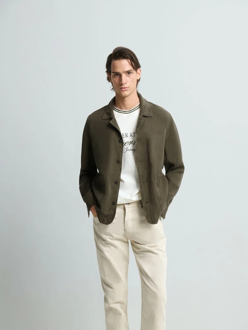 Veste regular col chemise