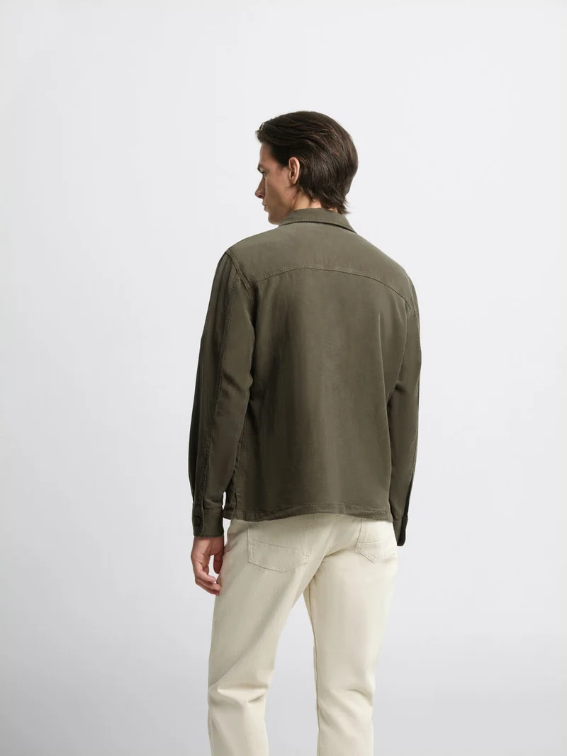 Veste regular col chemise