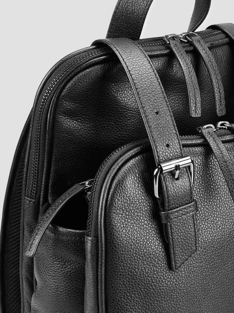 Sac à dos en cuir grainé
