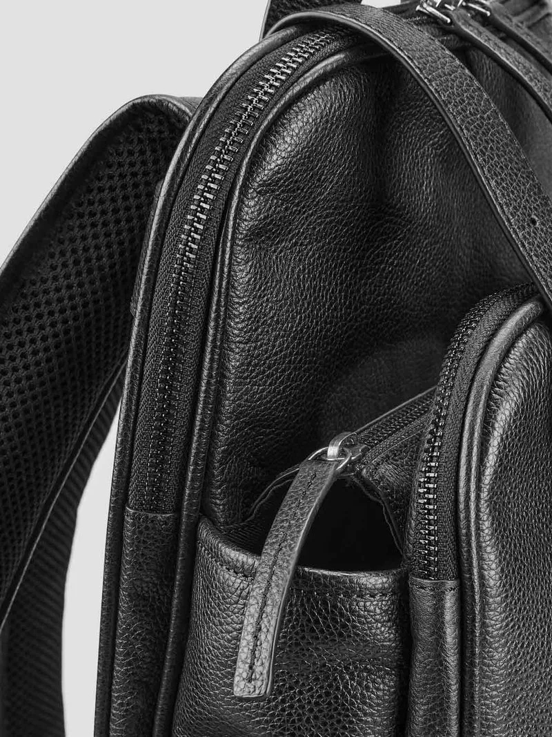 Sac à dos en cuir grainé