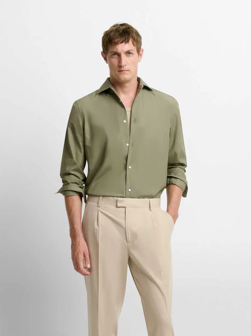 Chemise slim en coton