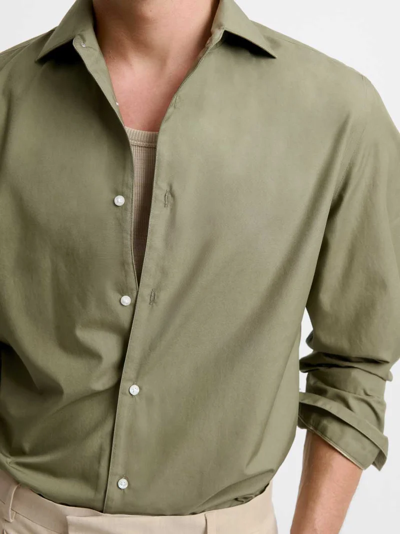 Chemise slim en coton
