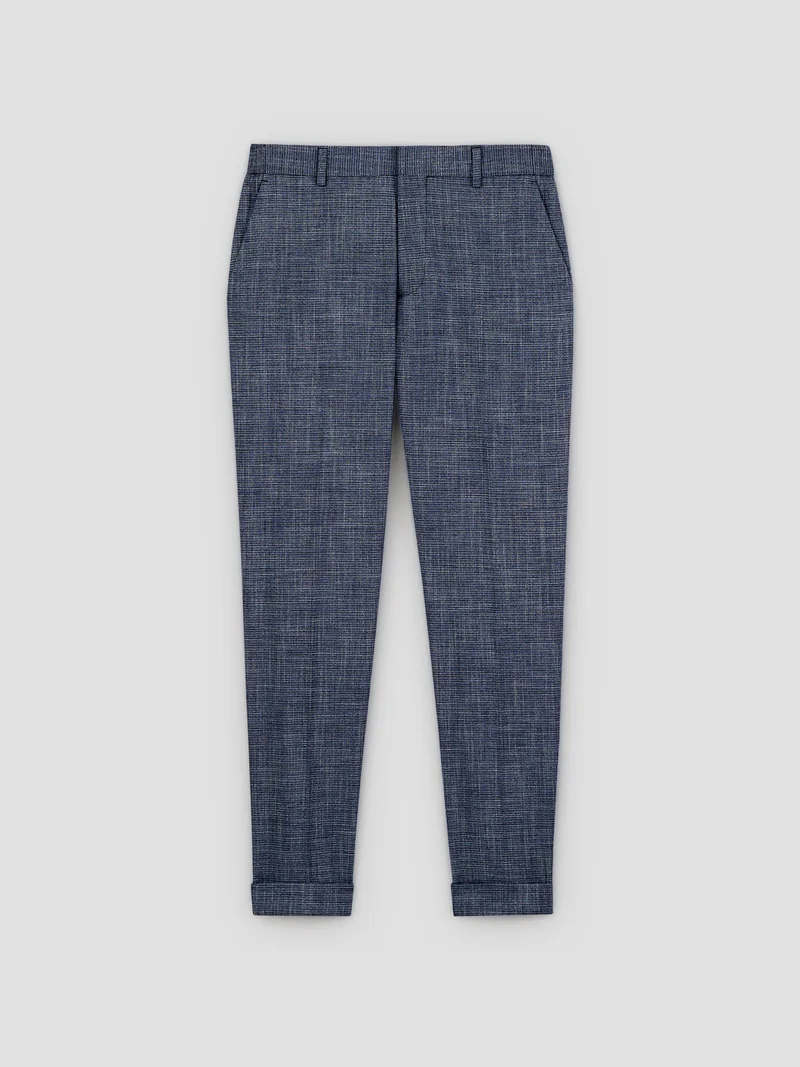 Chino à pinces taille semi-élastiquée