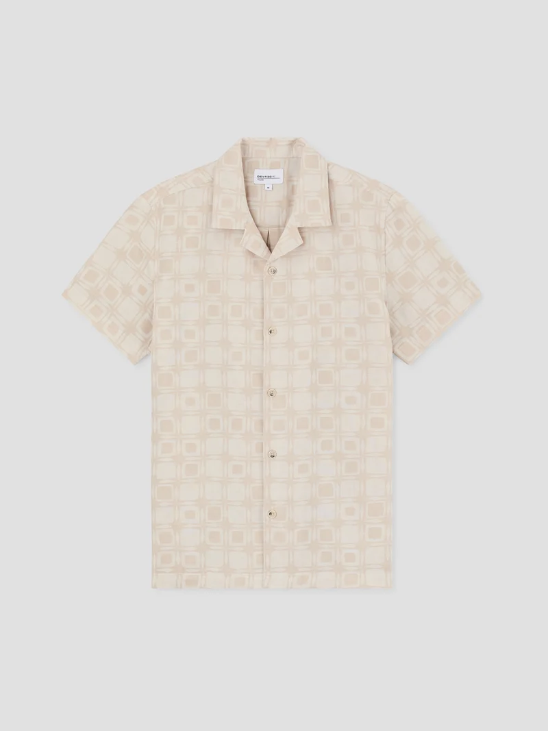 Chemise manches courtes regular à motifs